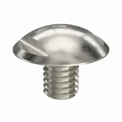 Truss-head panel screw with M3x0.50 thread, 4 mm length, and spanner drive. Made from 316 stainless steel with plain finish, 5 mm width across flats. Suitable for sanitary equipment in food, beverage, and pharmaceutical industries requiring corrosion resistance and easy cleaning.
