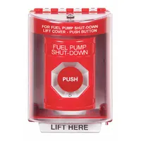 SAFETY TECHNOLOGY INTL Fuel Pump Shutdown Push Button: 4 7/8 in Ht, 3 3/16 in Dp, 3 1/4 in Wd, Red (MPN SS2071PS-EN)