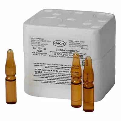 HACH Ampules: 2 mL Volume, Glass, Ampule, Std, 2514420 - Additional Calibration Solutions & Standards