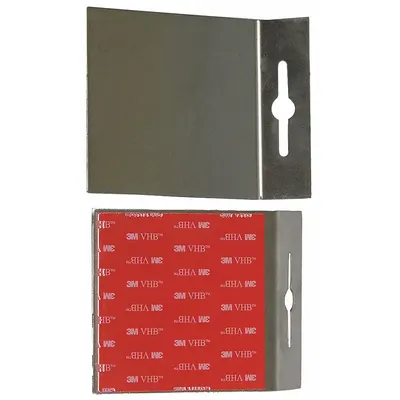 QUAKEHOLD Stabilizing Adhesive Plates: 500 lb Wt Capacity, Stainless Steel - Countertop & Desktop Equipment Straps & Brackets