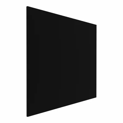 HADRIAN Partition Panel: Solid Plastic HDPE, Plastic, Black, 55 in Ht, 64 in Wd - Panels & Panel Posts for Bathroom Partitions