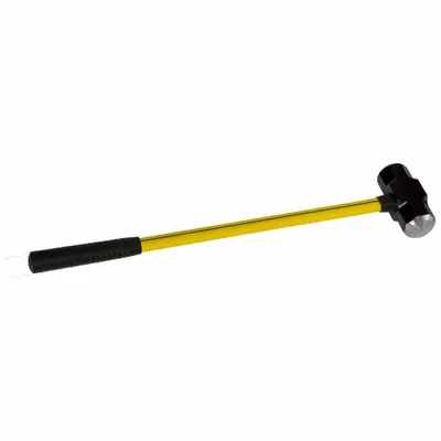 NUPLA Sledge Hammer: Steel, Fiberglass Handle, 16 lb Head Wt, 3 in Dia, 34 in Overall Lg - Standard Sledge Hammers