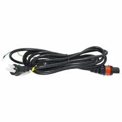 Institutional bed power cord designed for Span America healthcare beds. Connects the bed to a power source for operation of bed controls and patient-positioning functions. Compatible with QD1000 and QD2000 models. Black color.