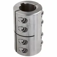 CLIMAX METAL PRODUCTS Rigid Shaft Coupling: 1 1/2 in Bore Dia 1, 1 1/2 in Bore Dia 2, Round Keyed (MPN 2ISCC150-150SKW)