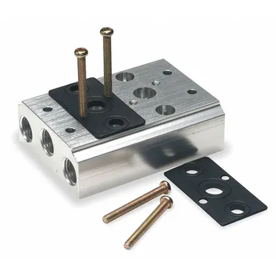 ARO Manifold Kit: 2 Valve Ports, Side-Ported Body, 15°F to 122°F, 45 psi to 140 psi - ARO MaxAir Series Manifolds & Bases