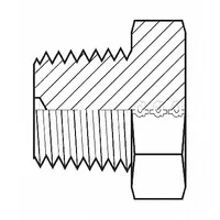 Hydraulic Hose Adapter: Carbon Steel, 1 1/4 in Fitting Size, 2,500 psi Max. Working Pressure @ 70 F (MPN 9030T-20)