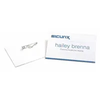 Badge Holder: Pouch, Horizontal/Vertical, 2 1/4 in Badge Pouch Wd, 3 1/2 in Badge Pouch Ht, 100 PK (MPN BAU 67671)