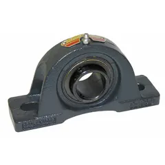This low-base pillow block ball bearing from SEALMASTER features a cast iron housing with set screw locking for secure shaft mounting. Designed for inch-system applications, it has a shaft height of 2 7/16 inches and accommodates a 5/8 inch mounting bolt. Suitable for supporting rotating shafts in conveyors, material handling systems, and other industrial machinery where a compact footprint and moderate load capacity are required.