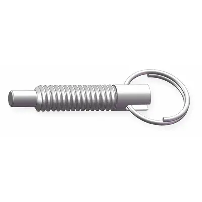 INNOVATIVE COMPONENTS Spring Plunger: Steel, 1/2"-13 Thread - Nonlocking Pull-Ring Retractable Spring Plungers