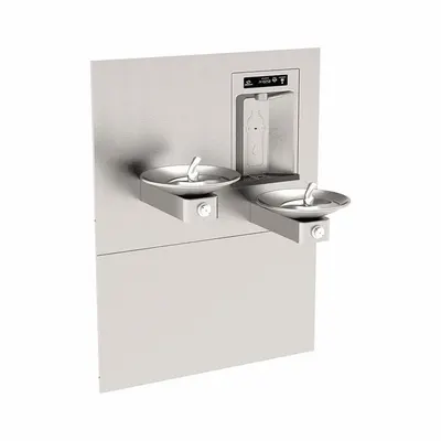 HAWS Drinking Fountain: In-Wall, Non-Refrigerated - In-Wall Two-Level Drinking Fountains with Bottle Fillers