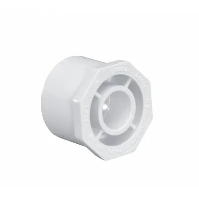 LASCO Pipe Straight: Bushing, Schedule 40, PVC, 1 1/2 in x 1 in Size, Spigot x Socket - Schedule 40 Pipe Fittings