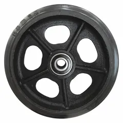 10 in H x 2 1/2 in W Metal/Rubber Hand Truck Wheel, 500 lb Capacity