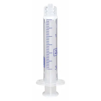 NORM-JECT All-Plastic Syringe: 2 mL Capacity - mL, Luer Lock, Polypropylene, Polypropylene - Luer Lock Syringes