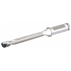 Modular drill tip for general drilling in metalworking and industrial machining. Designed for use with compatible drill bodies to produce precise holes in various materials, reducing tool change time.