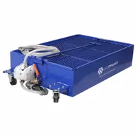 Low Profile Portable Oil Drain: Steel, 25 gal Capacity, 9 in Overall Ht, 46 in Overall Lg, Blue (MPN 42071)