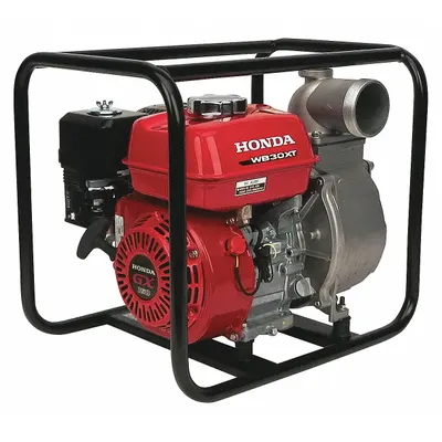 HONDA Engine Driven Pump: 4 4/5 hp, 3 in MNPT, 3 in MNPT, 235 gpm Flow Rate @ 20 Ft. of Head - Engine-Driven Water Pumps