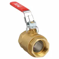APPROVED VENDOR Manual Two-Way Ball Valve: 1 1/2 in, Brass, Straight, FIP x FIP, Full Port Ball Port (MPN 107-817-LH)