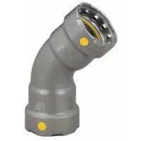 VIEGA MEGAPRESS Crimp Elbow Fitting: 3/4 in Pipe x 3/4 in Pipe Size, Press-fit x Press-fit, Steel (MPN 25236)
