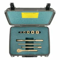 AMPCO Socket Wrench Set: Non-Magnetic/Non-Sparking, 1/2 in Drive Size, 9 Pieces, (5) 6-Point (MPN W-290)