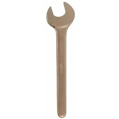 This nonsparking wrench is made from aluminum bronze with a natural finish. It has a 42 mm head size and 340 mm overall length. Designed for use in hazardous environments where flammable gases, vapors, or dusts are present.