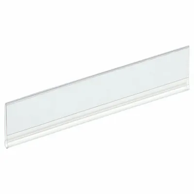 TRI-DEX Label Holder: 3 in x 7/8 in, Clear, Slide-In, 25 Label Holders, Snap-On - Snap-On Label Holders