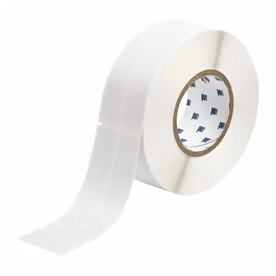 BRADY Wraparound Label: 6 in x 2 in, Vinyl, White (Matte) - Brady Precut Label Roll Cartridges