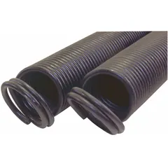 This 2-pack of garage door extension springs is designed for use with 8 ft high garage doors. The springs counterbalance the door weight for manual or automatic operation. Suitable for residential or commercial garage door systems.