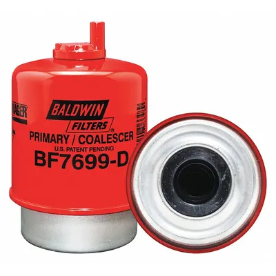 BALDWIN FILTERS Fuel Filter: Cartridge, 5 1/4 in Overall Lg, 3 5/16 in Outside Dia - Can-Type Fuel/Water Separators