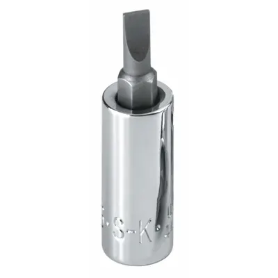 SK PROFESSIONAL TOOLS Socket Bit: 1/4 in Drive Size, Slotted Tip, 9/32 in Tip Size - Slotted Bit Sockets