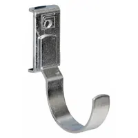TRESTON J-Hook: 1 1/2 in x 1 31/32 in x 1 1/2 in, 5 Hooks, Screw-In, Surface, Silver (MPN 853234-51)