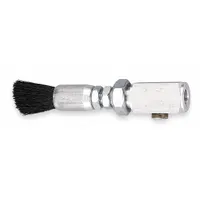 This round shank brush is used for cleaning and deburring in industrial lubrication and maintenance applications. It removes debris, rust, and contaminants from machinery components, helping extend equipment life in machining, power transmission, and material handling operations