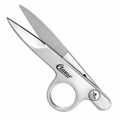 CLAUSS Thread Clip Snip: Ambidextrous, 4 1/2 in Overall Lg, Straight, Steel, Pointed - Compact Scissors