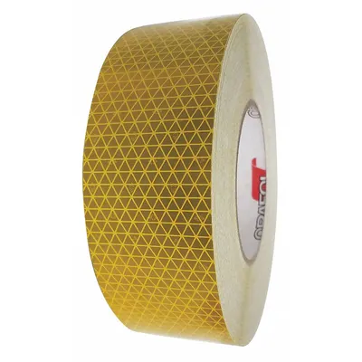 ORALITE Reflective Tape: Construction/Emergency Vehicles/Utility, Yellow, 2 in Wd - Vehicle Reflective Tapes