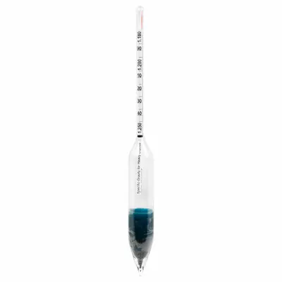 VEE GEE Specific Gravity Hydrometer: Specific Gravity Plain Form, 1.180/1.250, 0.001 - Specific Gravity (Baume) Hydrometers