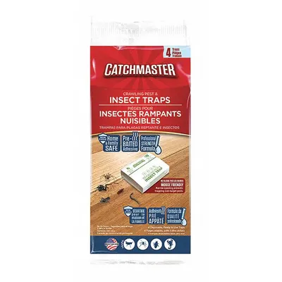 CATCHMASTER Glue Trap: For Use On Crawling Insects, Bait Board Trap, Indoor/Outdoor Use - Crawling Insect Traps