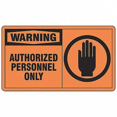 ACCUFORM Warning: Authorized Personnel Only Adhesive Sign, 5 Pack - Warning: Authorized Personnel Only Signs