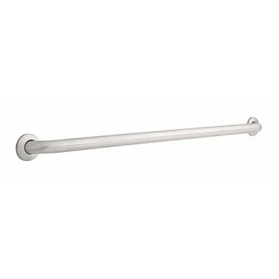 FRANKLIN BRASS Wall Grab Bar: Straight, 42 in Lg, 1 1/2 in Dia, Stainless Steel - Standard Grab Bars
