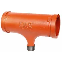 GRUVLOK Metal Pipe Tee: Tee, 2 in x 2 in x 1 1/4 in, Carbon Steel, EPDM Seal, 2 in Overall Lg (MPN 0390020436)
