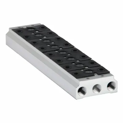 ARO Manifold Kit: 8 Valve Ports, Side-Ported Body, 15°F to 122°F, 45 psi to 140 psi - ARO MaxAir Series Manifolds & Bases