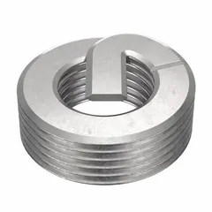 Free-running tanged helical insert for repairing or reinforcing tapped threads in metal. Thread size 3/4"-14, right-hand orientation, 18-8 metal construction, plain finish. Suitable for general industrial applications requiring a 3/4"-14 thread.