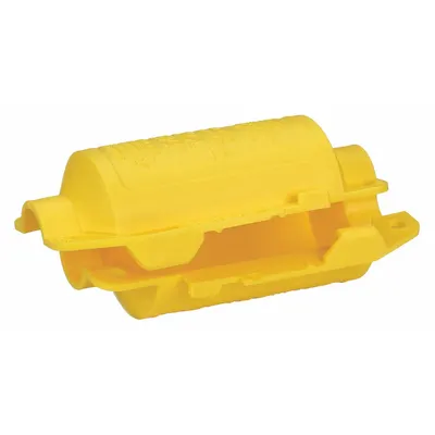 BRADY Plug Lockout Cover, For 2 3/4 in Max Plug Dia, Yellow, 65695 - Plug Lockout Covers