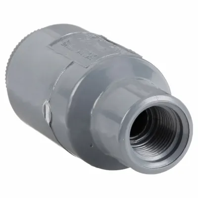 HAYWARD Check Valve: Ball, Inline Valve Body, PVC, 3/8 in Pipe Size, FNPT x FNPT - PVC Ball Check Valves