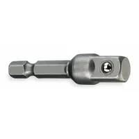 DEWALT Socket Adapter: 1/4 in Input Drive Size, Black Oxide, 3/8 in Output Drive Size, Square (MPN DW2542)
