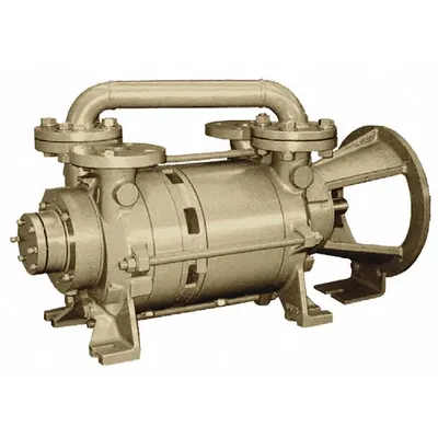 DEKKER VACUUM TECHNOLOGIES Liquid Ring Vacuum Pump: Monoblock, 2 Stage, 100 cfm, 29 in Hg Max Vacuum - 2-Stage Monoblock Liquid Ring Vacuum Pumps