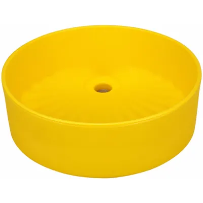EAGLE Funnel with Screen: No Lid, Yellow, No Flame Arrester, 18 in x 7 in, 2 in Spout Dia - Drum Funnels
