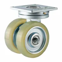 FOOT MASTER Plate Caster: Swivel, Polyurethane, 150 mm Wheel Dia, 40 mm Wheel Wd, 200 mm Mounting Ht (MPN GATD-150ASF-HUD)