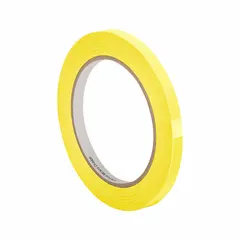 This polyester film electrical tape with acrylic adhesive provides abrasion resistance and insulation for wire harnessing, coil winding, and transformer repair. The 1 mil thick tape is 0.25 inches wide and 72 yards long, suitable for tight spaces in electrical applications.