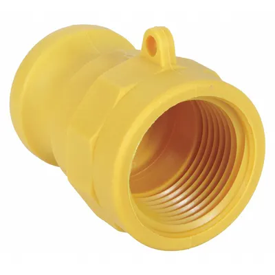 USA INDUSTRIALS Cam and Groove Adapter: 2 in Coupling Size, 2 in Hose Fitting Size - Type A Nylon Cam & Groove Fittings