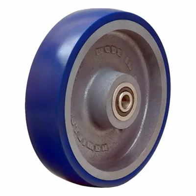 HAMILTON Caster Wheel: 10 in Wheel Dia., 2 1/2 in Wheel Wd, Polyurethane, 2,000 lb Load Rating - Easy-Roll Polyurethane Tread on Steel Core Wheels