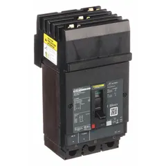 80 A molded case circuit breaker from the HG series for I-Line panelboards. Provides overcurrent protection with a fixed instantaneous trip, lug terminals, and ABC phase connection. Maximum AIR rating of 65kA at 240V AC. Low amp trip setting of 800 A.